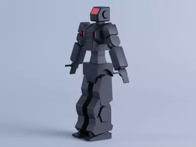 Basic Robot Low-poly 3D model