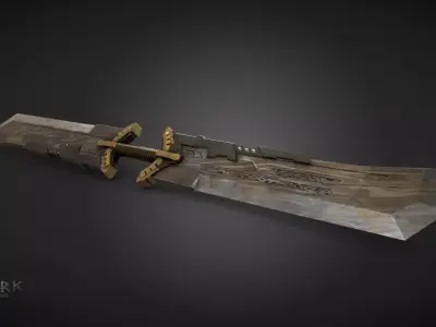 Thanos Infinity Sword  Avengers Endgame Movie Version Low-poly 3D model