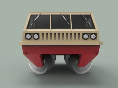 Screw terrain vehicle ZIL-4904 3D model