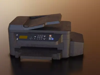 Photocopy machine  Low-poly 3D model