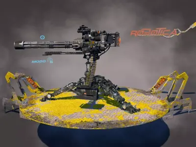 M-134 machine gun 3D model