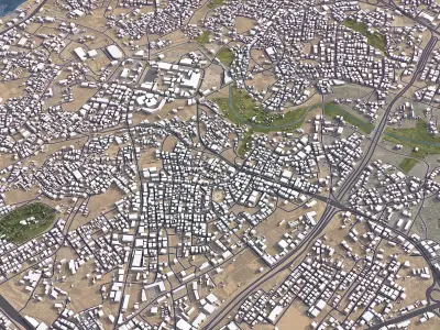 Abha - Downtown Low-poly 3D model