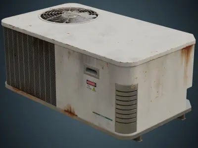 Rooftop AC Unit 3B Low-poly 3D model