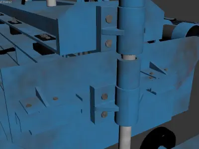 CONCRETE BRICK MAKING MACHINE  Low-poly 3D model