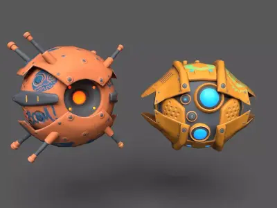 Low-poly Drones Low-poly 3D model
