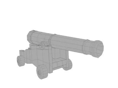 Cannons  Low-poly 3D model