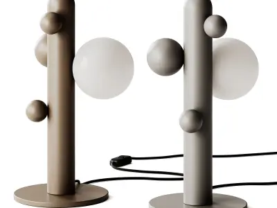 Lunar T Table Lamp by Babich studio 3D model