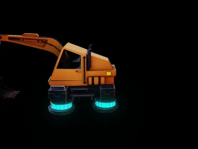 Flying Excavator 3D model