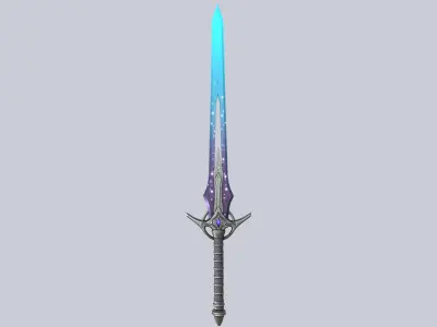 Astral blade Low-poly 3D model
