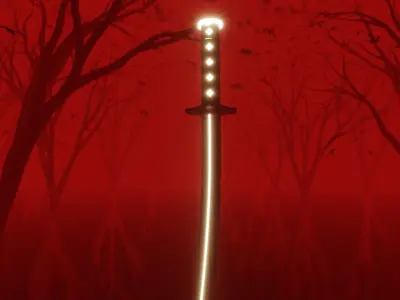 Japanese Sword - Katana  Low-poly 3D model