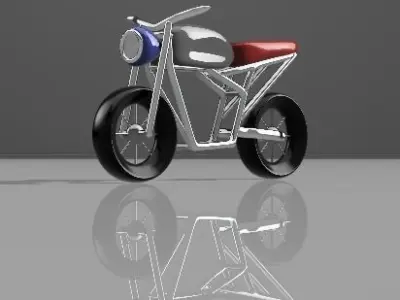 Electric Scrambler Bike Frame Design 3D model