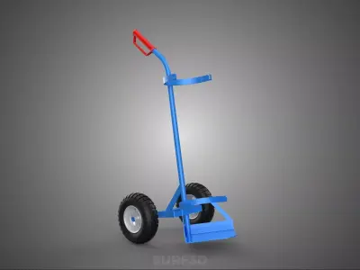 SINGLE HANDLE HAND TRUCK TROLLEY DOLLY CART PALLET TRANSPORT 2 3D model