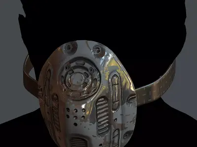 Helmet gas mask scifi military combat Low-poly  Low-poly 3D model purchase