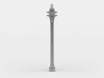Axe with spikes Low-poly 3D model