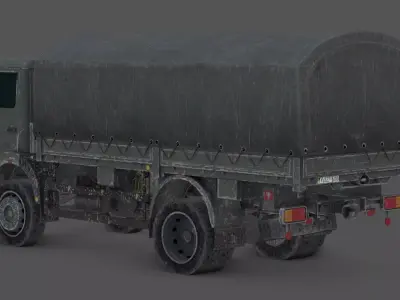 Mercedes-Benz MB 1017 Military Truck  German Army Transport  Low-poly 3D model
