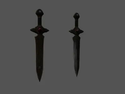 Twin Ceremonial Daggers 3D model