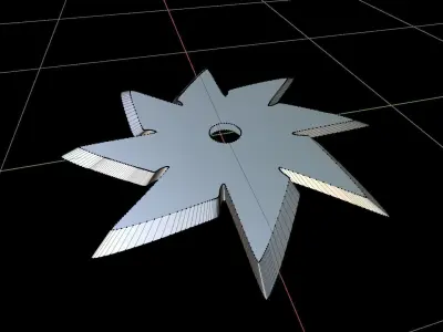 Shuriken metal star 3D print model