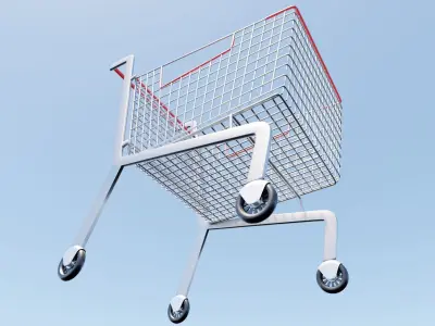 Shopping cart 3D model April 2021 3D model