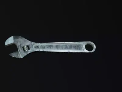 Low Poly Wrench Low-poly 3D model