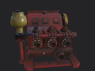 Mud Pump High-Detail Game-Ready for Unreal Engine And Unity Low-poly 3D model