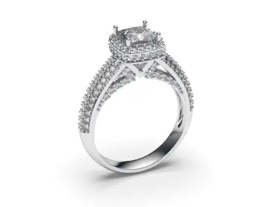 solitaire with ring sizes  8 part S70 3D print model