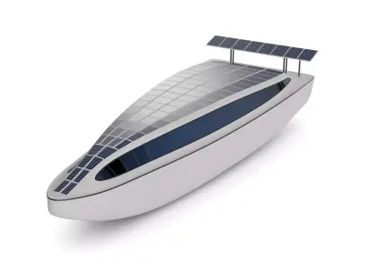 Solar Powered Boat 3D model by shajeb from CGTrader