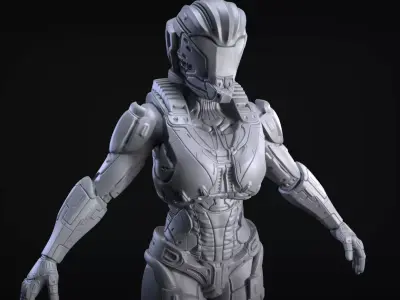 Sci-Fi Armor 5 Sculpt 3D model
