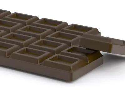chocolate bar dark 3D model