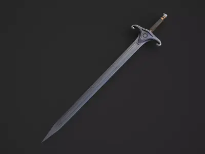 Sword 9  Low-poly 3D model