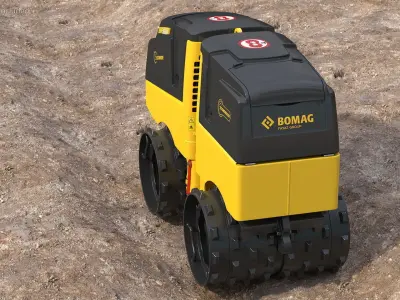Bomag BMP 8500 Trench Roller 3D model