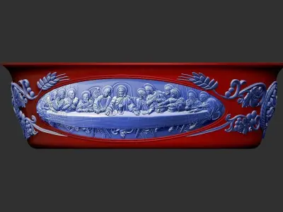 last Supper-Eucharistic Holy Bread Basket 3D print model