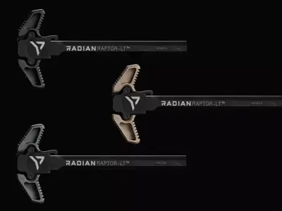 Raptor-LT Ambi Charging Handle Low-poly 3D model