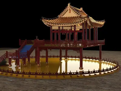 Chinese ancient house 3D model 15