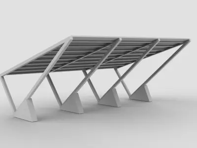 Carport Car Metall 04  3D model