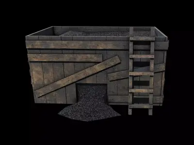 Coal Deposit Free low-poly 3D model