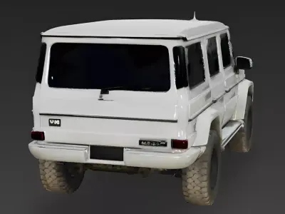 Realistic White SUV 3D Model 3D Model Low-poly 3D model
