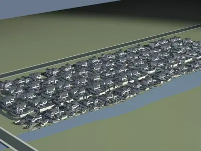 Architecture city 3D model 8