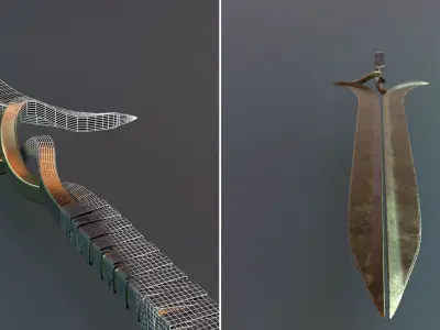 Fantasy and Medieval Weapon Pack Low-poly 3D model