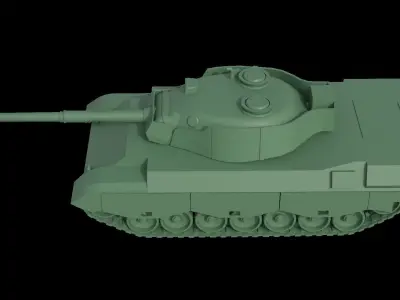 Leopard1A5 MBT but its Low poly  3D model