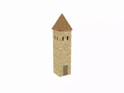 Castle tower Free low-poly 3D model