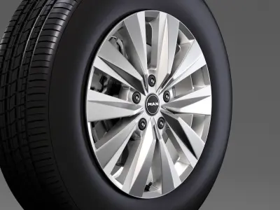 MAN TGE Van 2017 wheel 3D model