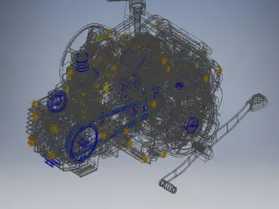 Motorcycle Engine Assembly 3d model 3D model