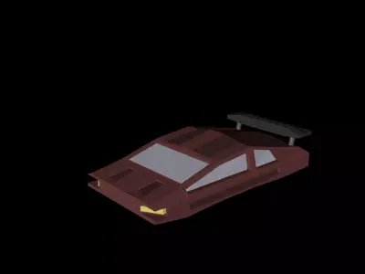Super car Low Poly Free low-poly 3D model