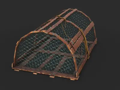 Crab Trap 02 Low-poly 3D model