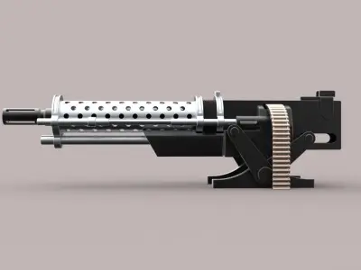 Machine gun 3D model 10