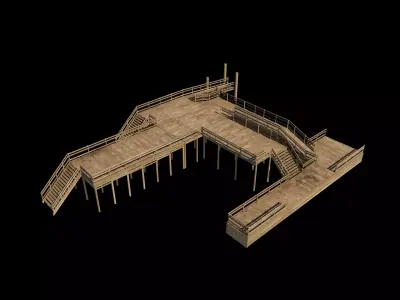 Modular Dockyard 3D model