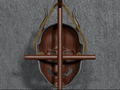 Kudan mask japanese theater Noh 3D model 3D model