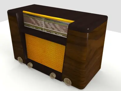 Old Radio Cabinet 3D model