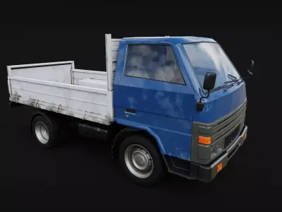 Lorry Truck Toyota Dyna Low-poly 3D model