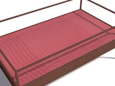 Antique museum rack furniture 3D model